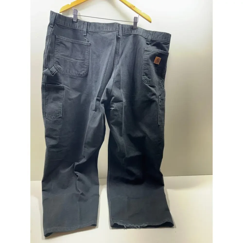 Carhartt Men’s Duck Canvas Black Pants Sz 50X30 B11-BlK Loose Original Fit